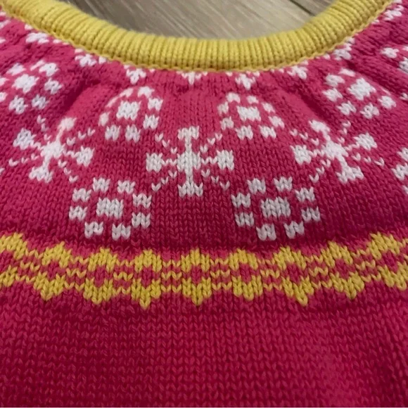 Hanna Andersson Girl’s Size 3 Pink Yellow & White Striped Sweater Dress - Picture 11 of 11